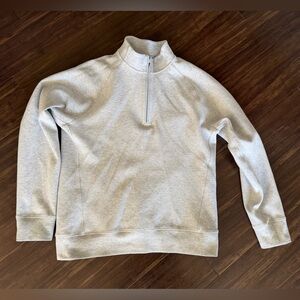 Men's Gray Quarter-Zip Sweater ten thousand mock neck medium light gray
